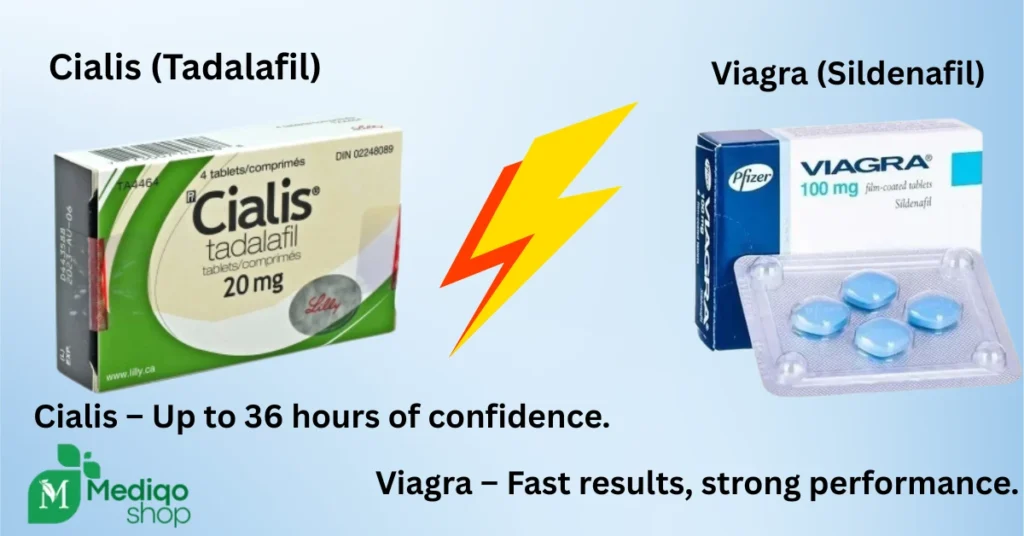 Cialis and Viagra comparison for ED